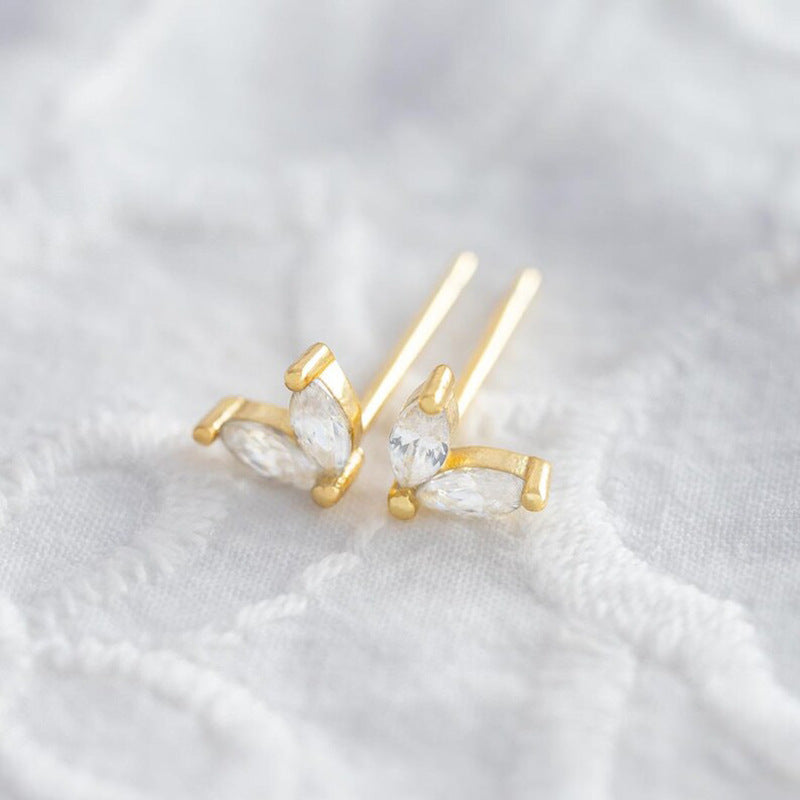 Zircon Stud Earrings - S925 Silver Minimalist Trending