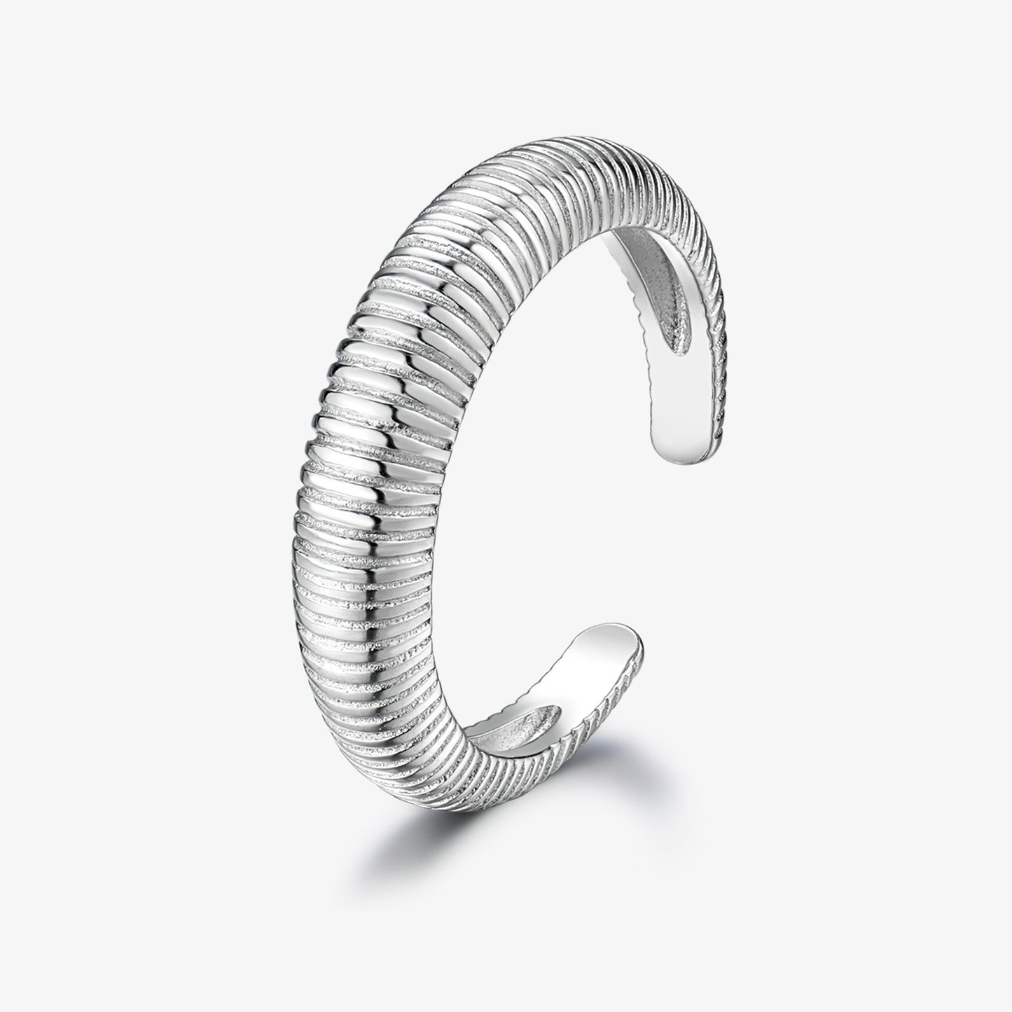 French Geometric Ring - S925 Silver Retro Minimalist Adjustable