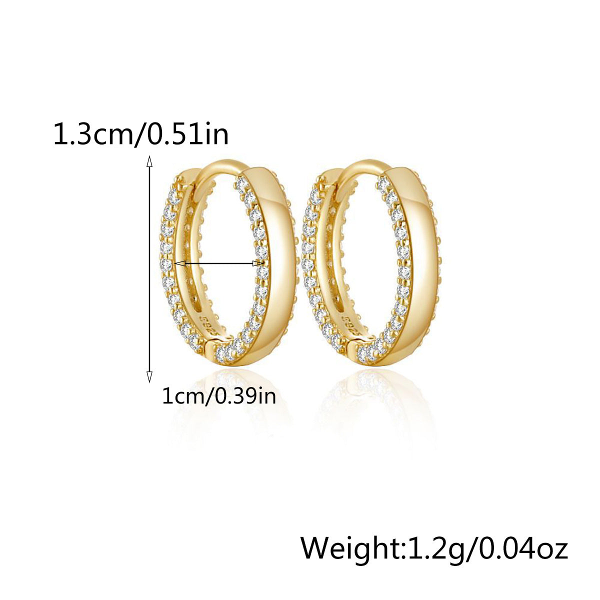 Zircon Hoop Ear Cuffs - S925 Silver Minimalist Niche Everyday