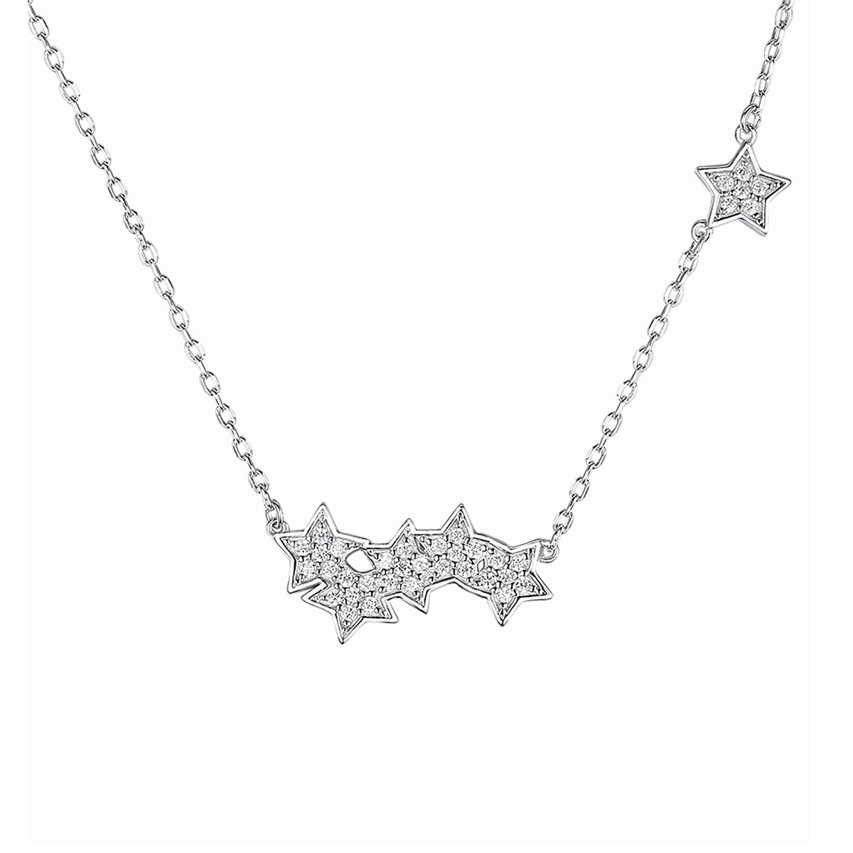 Star Pendant Necklace - 925 Silver Minimalist Light Luxury Choker