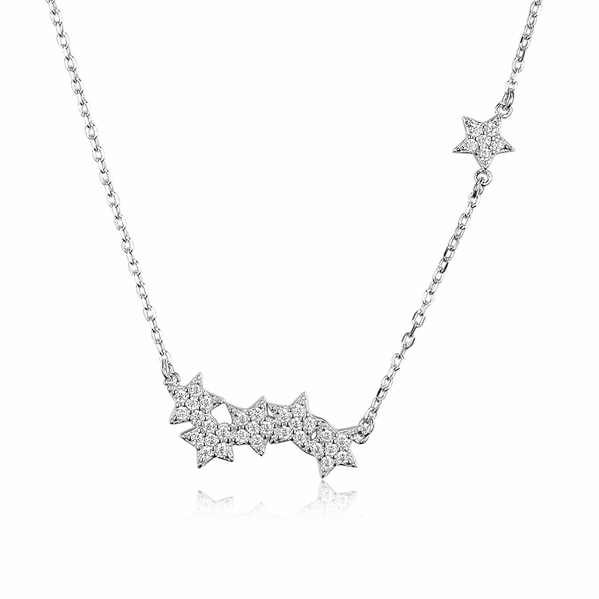 Star Pendant Necklace - 925 Silver Minimalist Light Luxury Choker