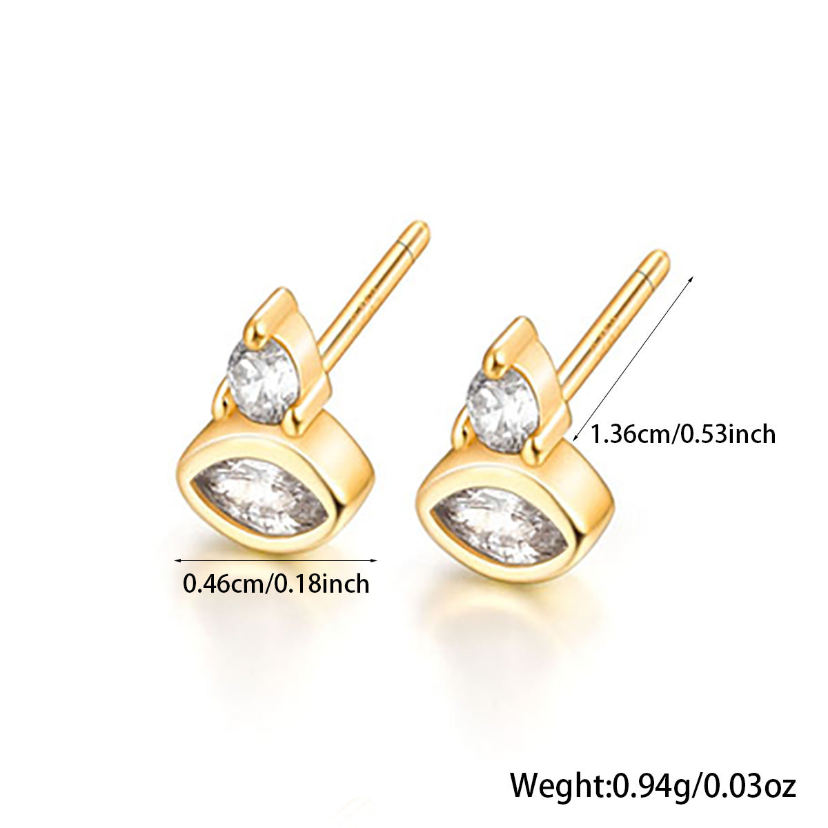 Zircon Stud Earrings - S925 Silver Minimalist Trending