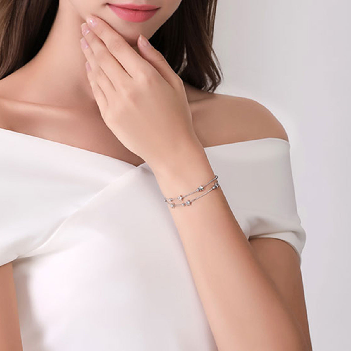 Star Bead Bracelet - S925 Sterling Silver Stylish Sweet Christmas Gift Jewelry