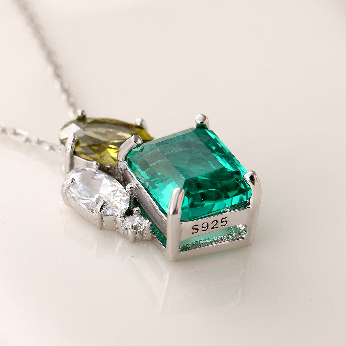 Emerald Jewelry Set - S925 Silver Mother‘s Day Minimalist Gift