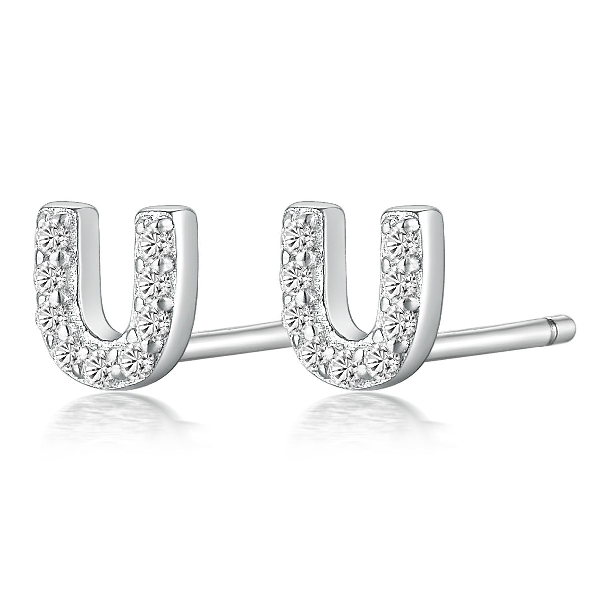 Alphabet Zircon Studs - 925 Silver Light Luxury Factory Wholesale