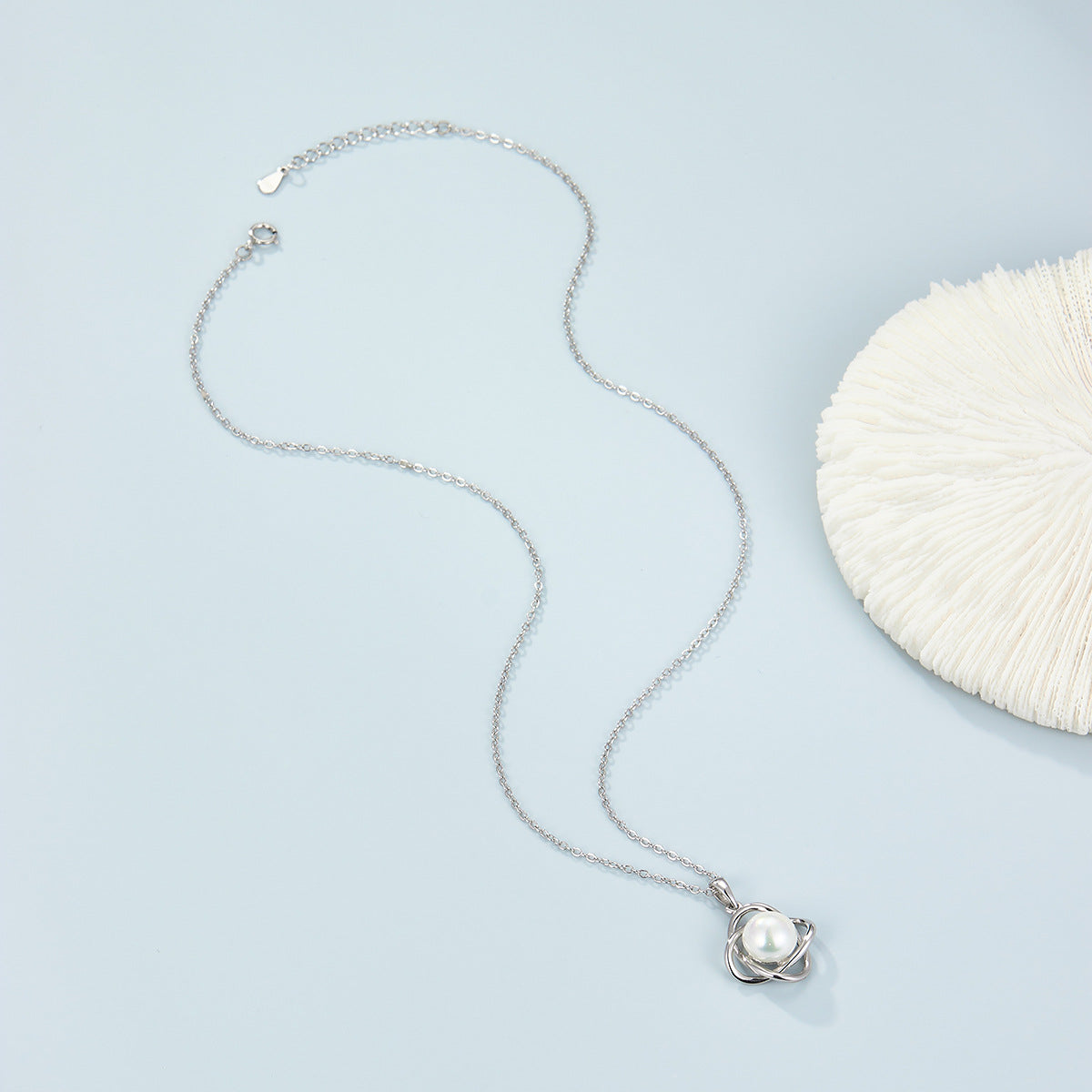 INS Light Luxury Pearl Set | 925 Silver Earrings, Ring, Necklace