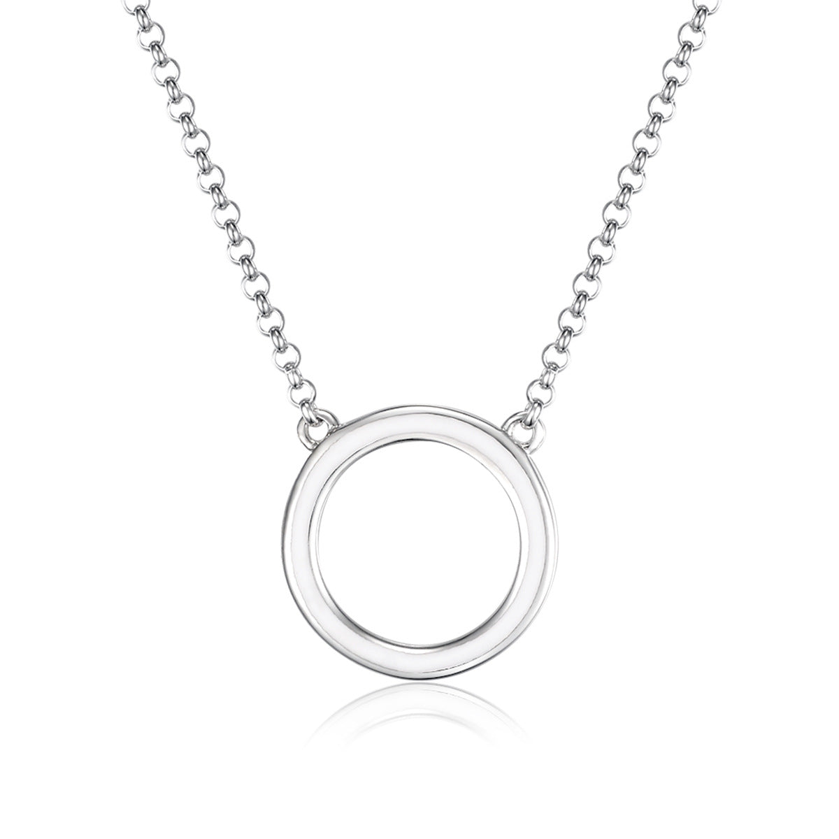 Geometric Drip Pendant Necklace - 925 Silver Minimalist Choker