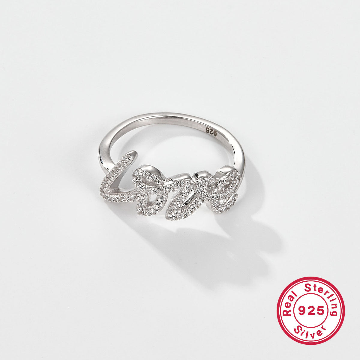 LOVE 925 Silver Necklace | Light Luxury Crystal Chain, Valentine's Gift