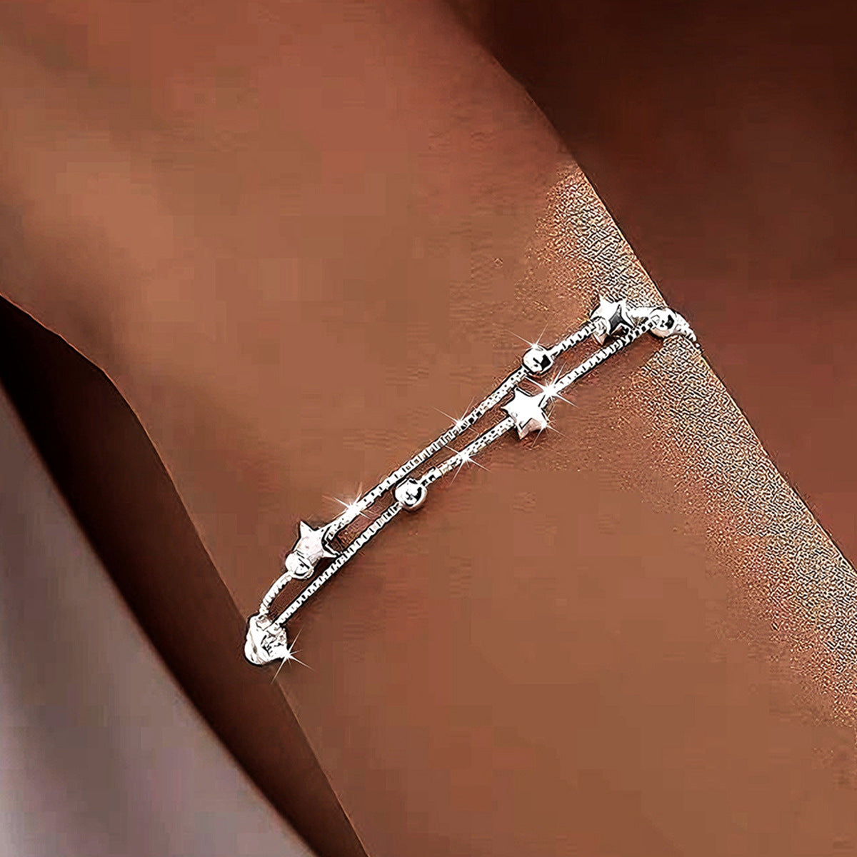 Star Bead Bracelet - S925 Sterling Silver Stylish Sweet Christmas Gift Jewelry