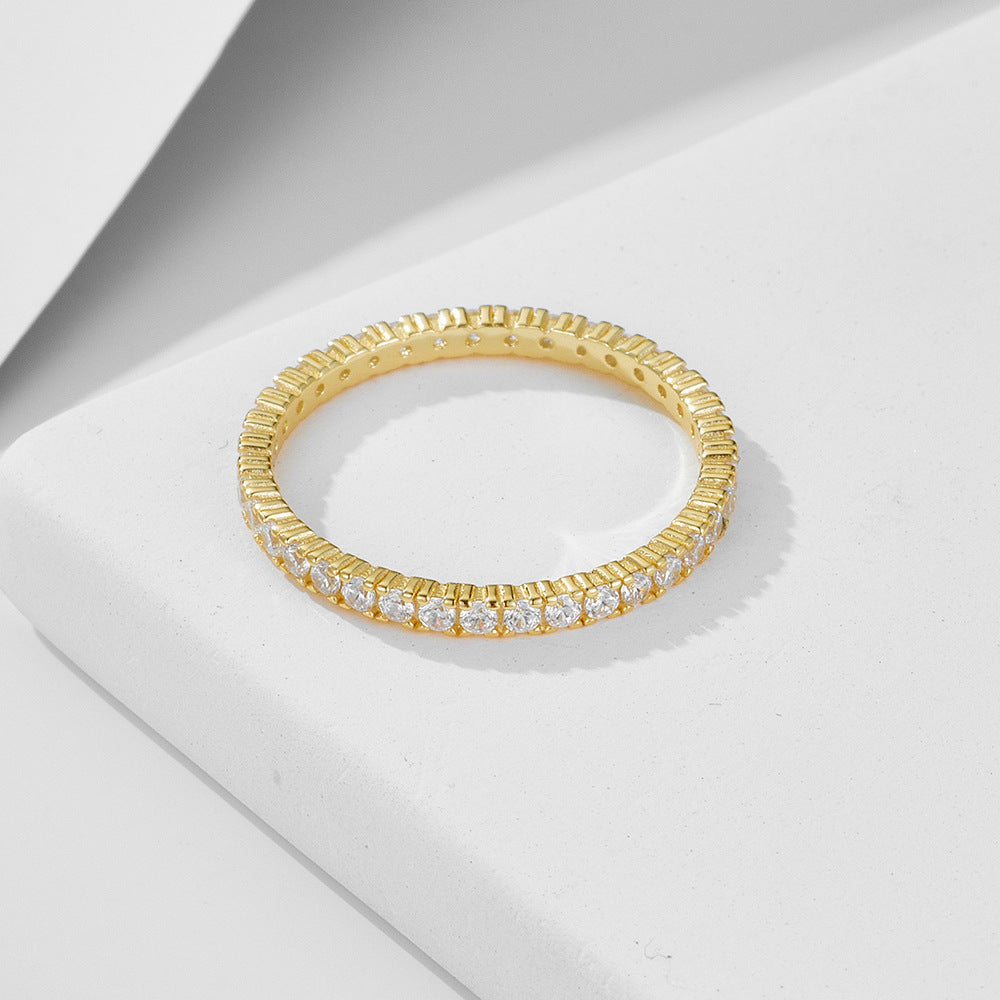 925 Sterling Silver Stacking Ring Set, Minimalist Pave Zirconia & Sleek Band Set of 3 Jewelry
