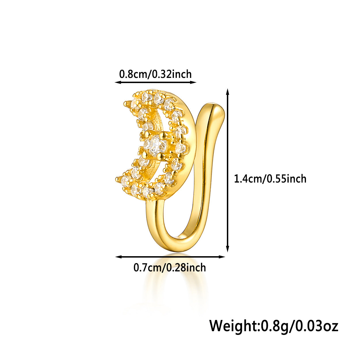 Star Nose Clip - 925 Silver Minimalist Light Luxury Unisex Jewelry