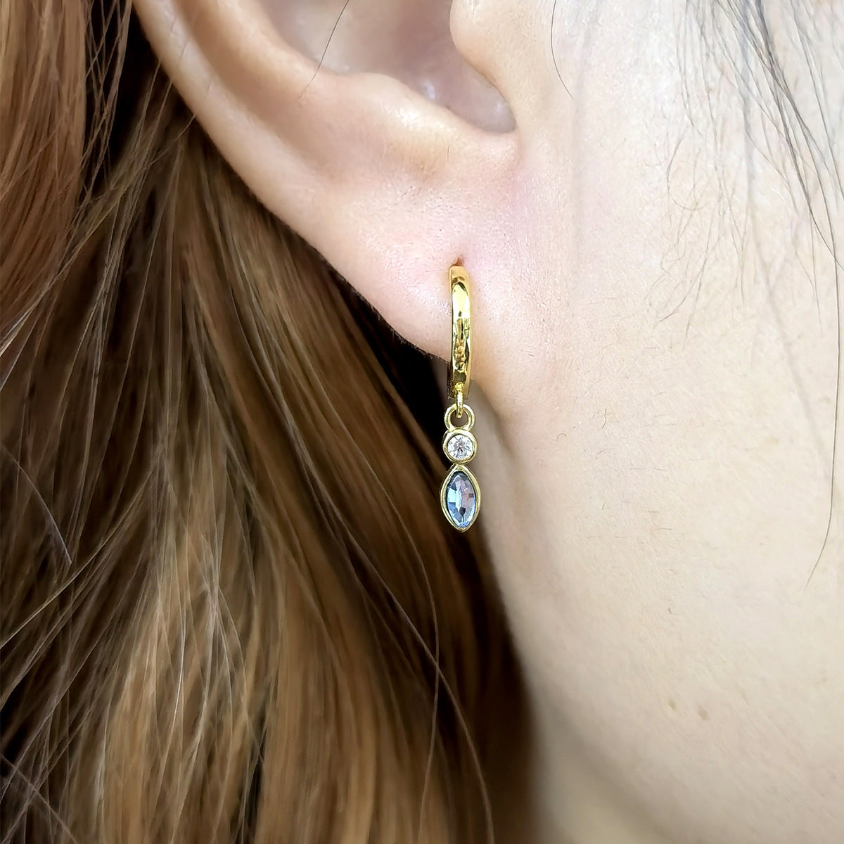 Teardrop Zircon Earrings - S925 Silver Long Fringe Light Luxury