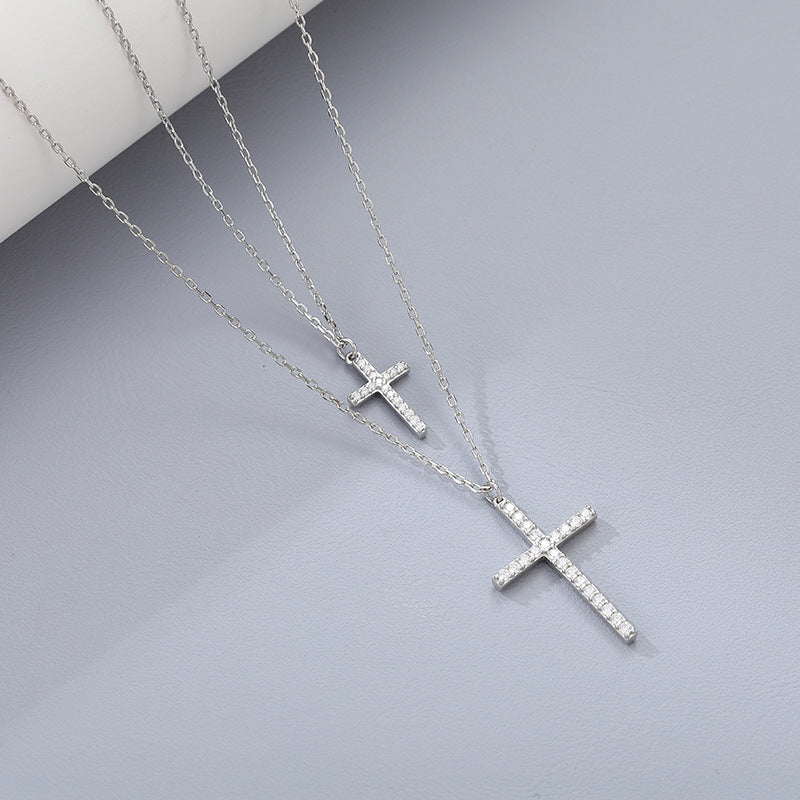 S925 Cross Jewelry Set | Necklace, Earrings & Ring, Ready to Ship