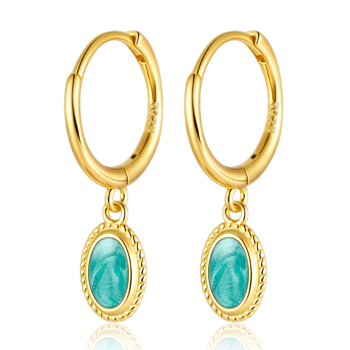 Asymmetric Opal Ear Cuffs - 925 Silver Enamel Drip Factory Direct