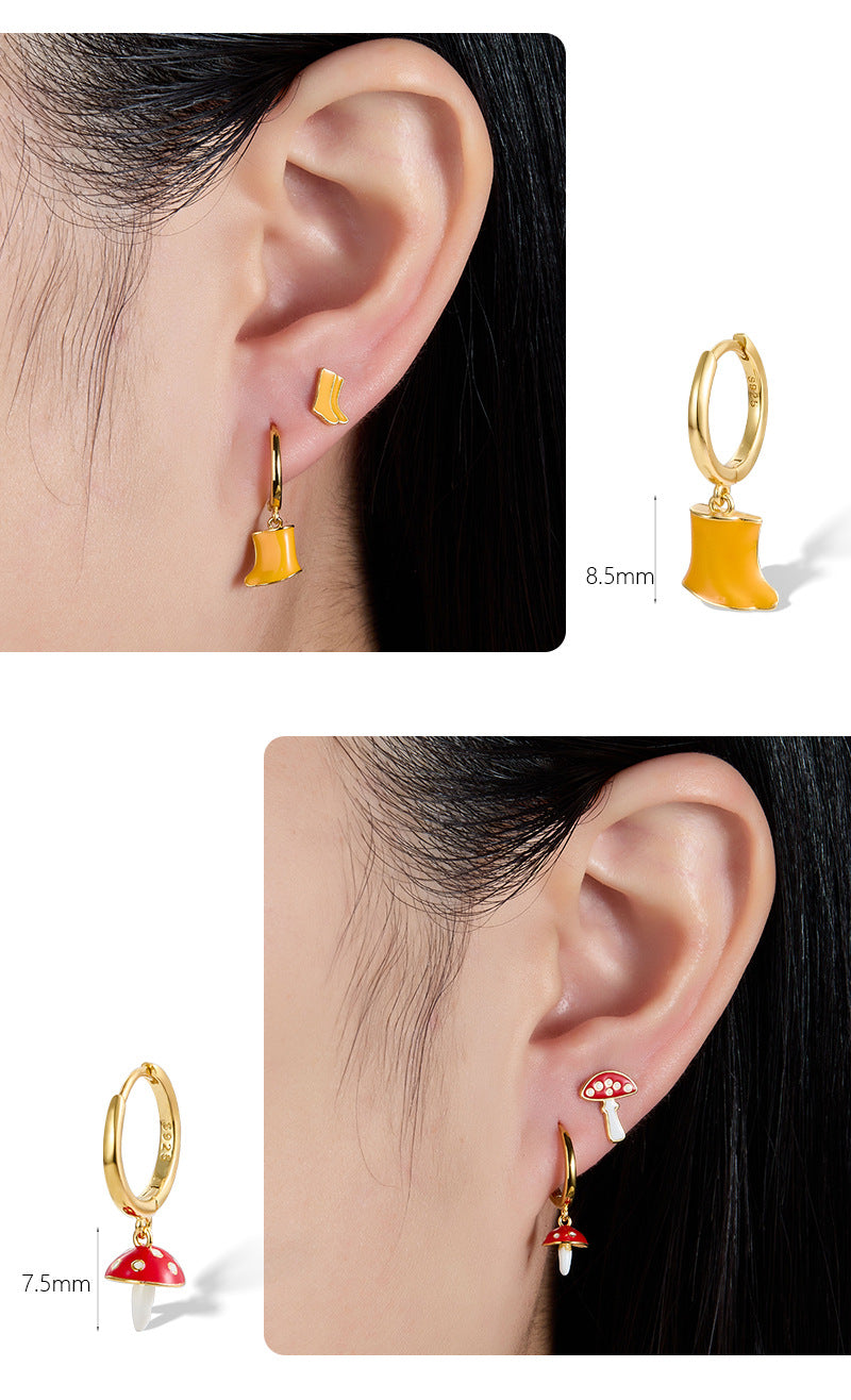 Vegetable Fruit Ear Cuffs - S925 Silver Halloween Pumpkin Batch