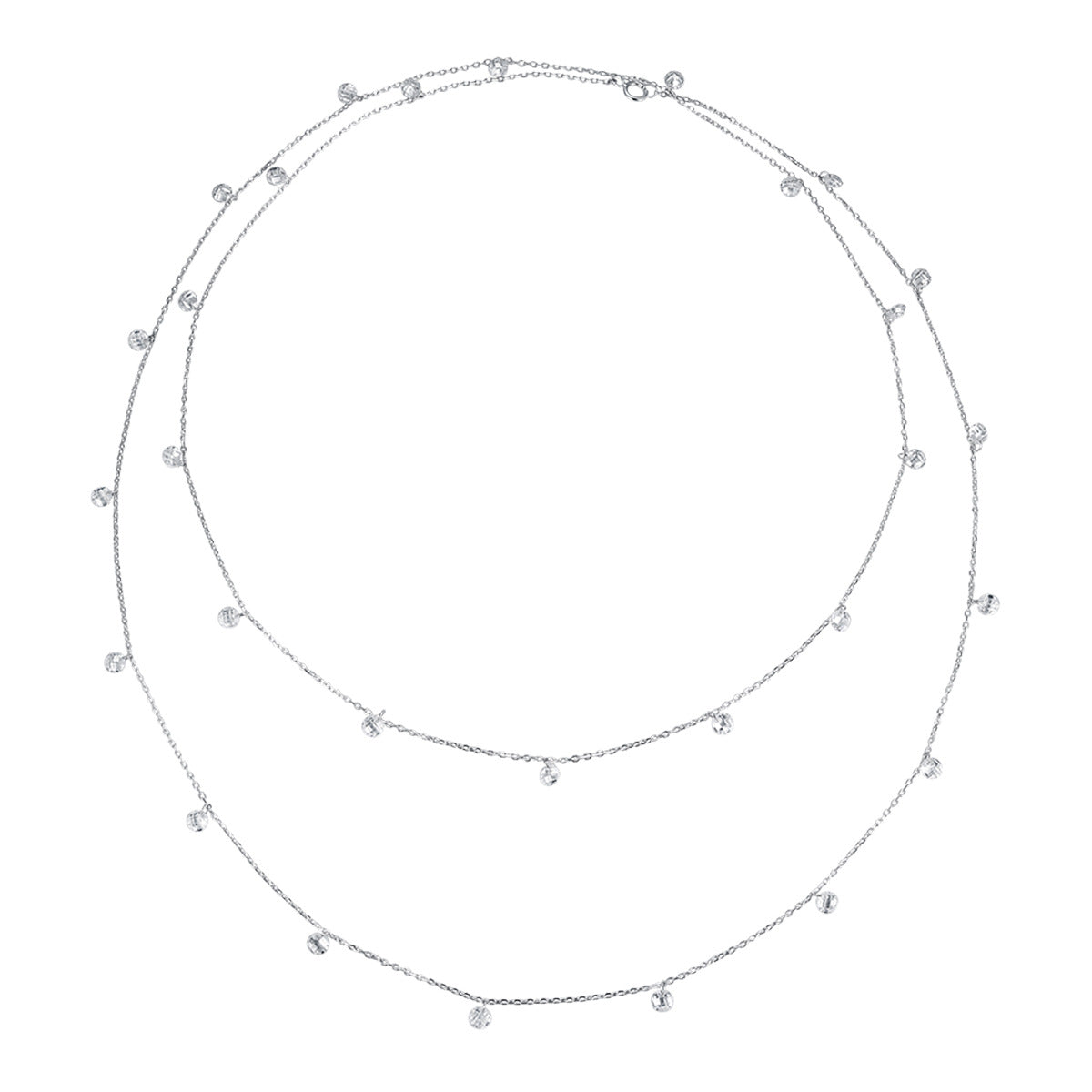 Teardrop Zircon Necklace - 925 Silver Minimalist Niche Choker Wholesale