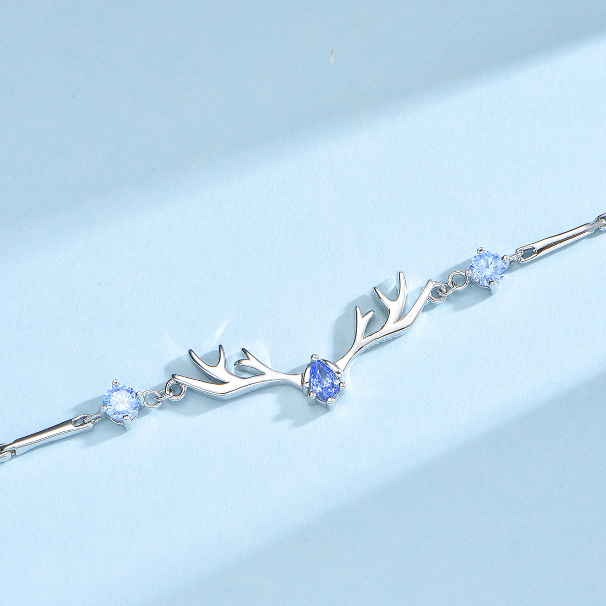 S999 Moose Antler Jewelry Set | Micro-Zircon Necklace & Bracelet