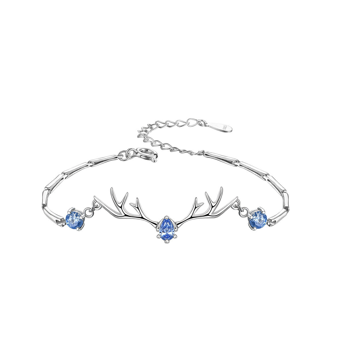 S999 Moose Antler Jewelry Set | Micro-Zircon Necklace & Bracelet