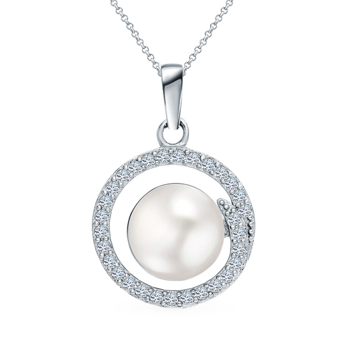 S925 Silver Mochi Bead Set | Round Zircon Earrings, Ring & Necklace