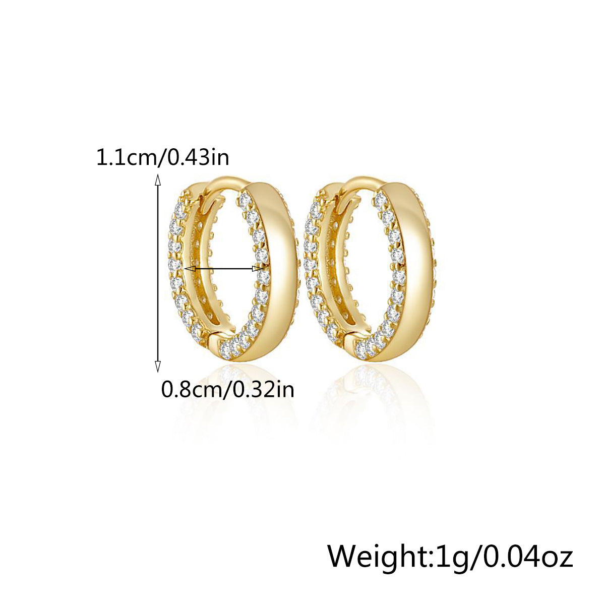 Zircon Hoop Ear Cuffs - S925 Silver Minimalist Niche Everyday