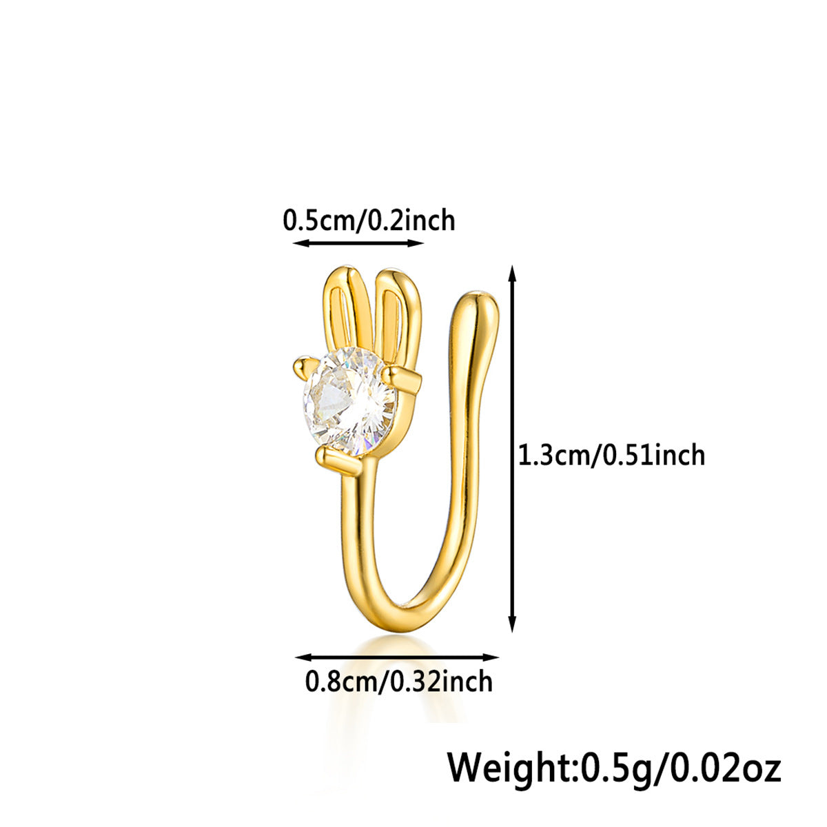 Star Nose Clip - 925 Silver Minimalist Light Luxury Unisex Jewelry