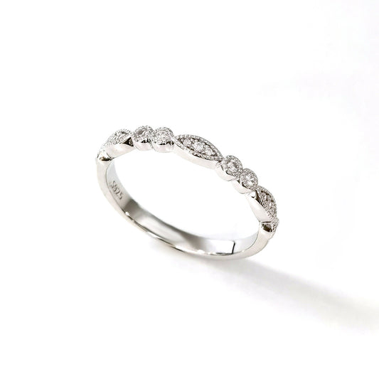 Square Carbon Diamond Ring - S925 Silver Geometric Stackable Niche