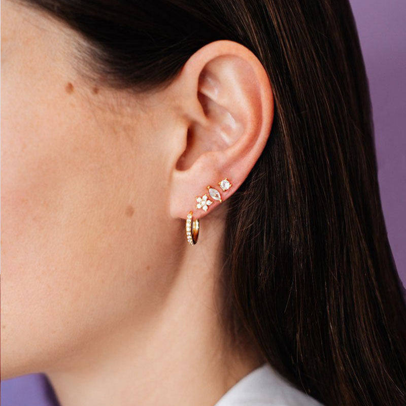 Zircon Stud Earrings - S925 Silver Minimalist Trending