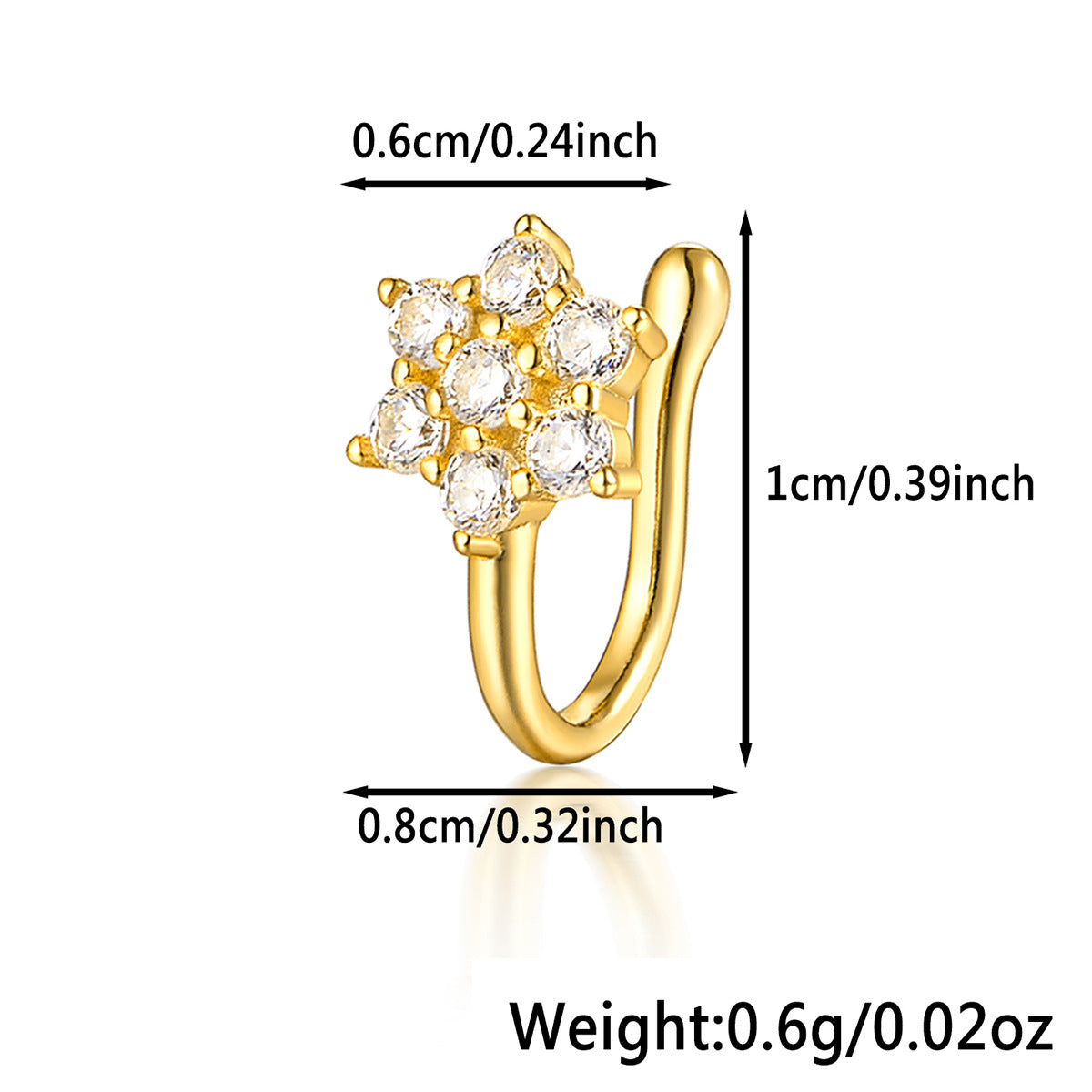 Star Nose Clip - 925 Silver Minimalist Light Luxury Unisex Jewelry