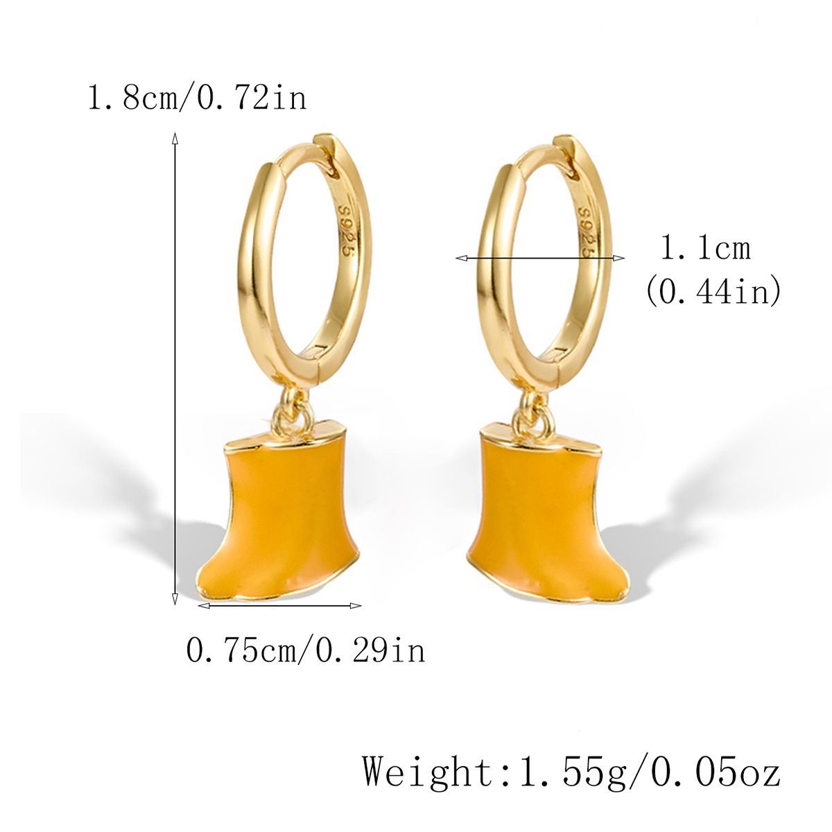 Vegetable Fruit Ear Cuffs - S925 Silver Halloween Pumpkin Batch