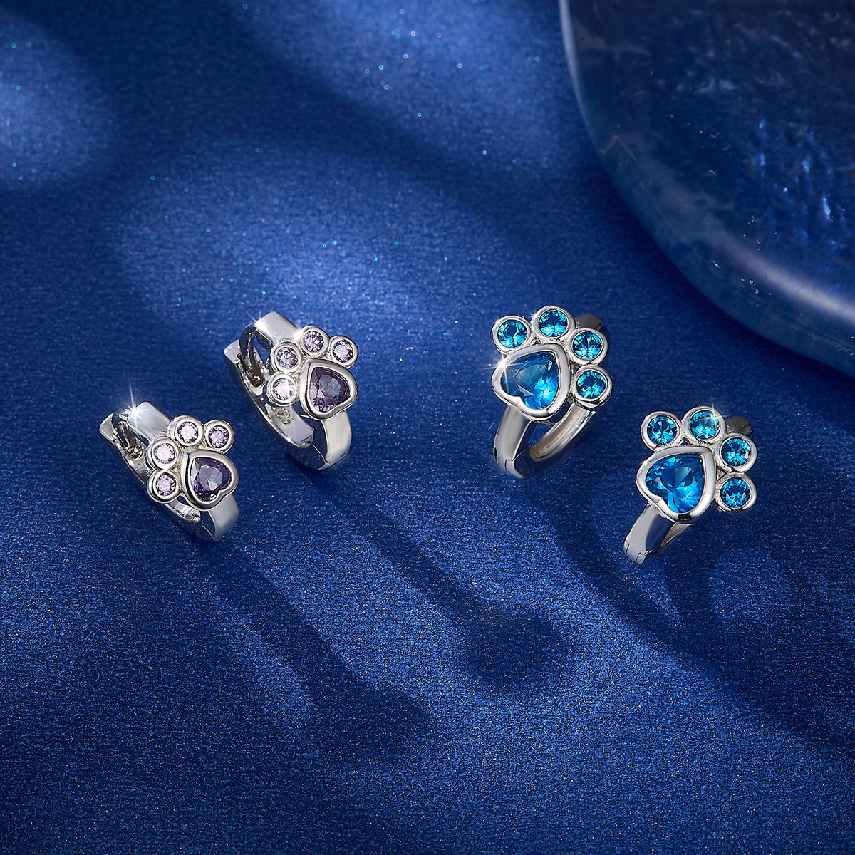 Cat Claw Jewelry Set - S925 Silver Purple Zircon Sweet Cute Gift