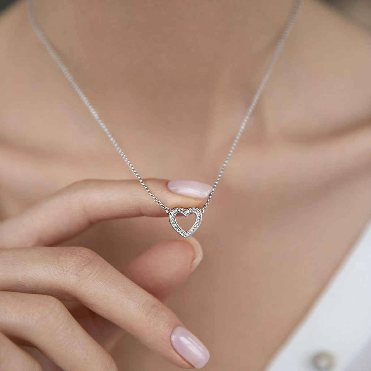 Heart Jewelry Set - 925 Silver Minimalist Light Luxury for Women