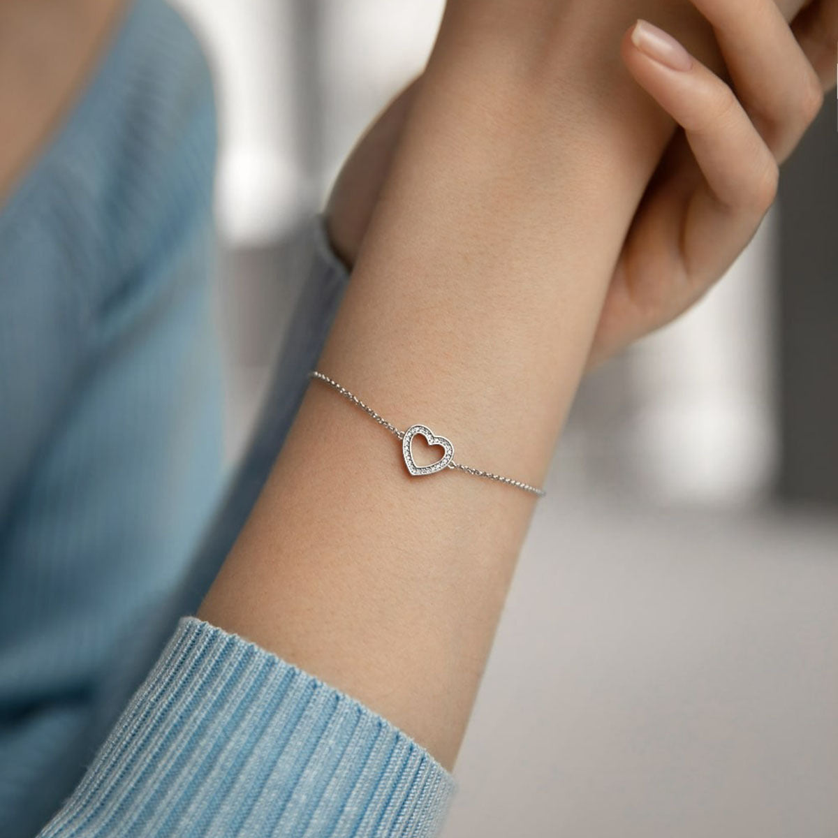 Heart Jewelry Set - 925 Silver Minimalist Light Luxury for Women