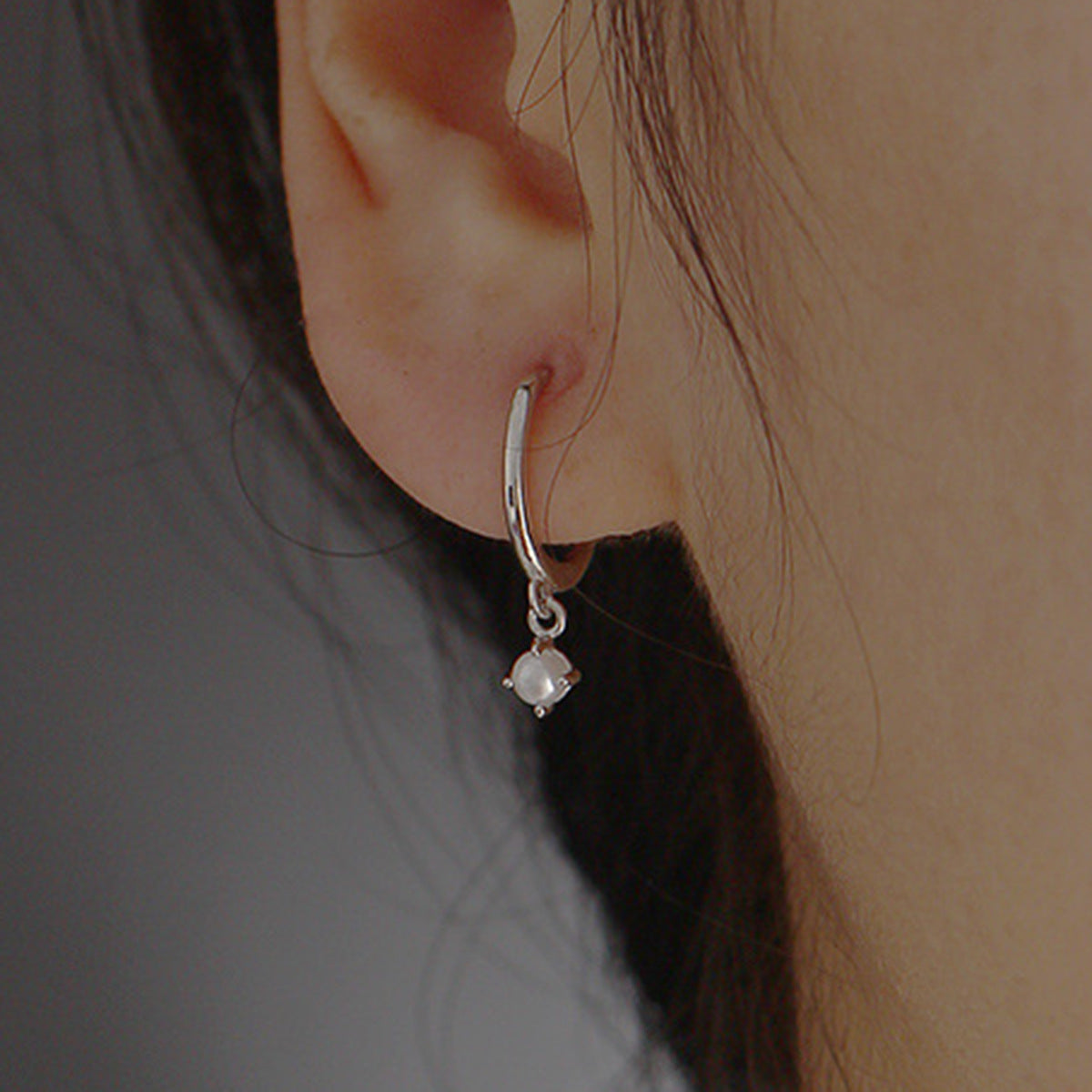 Shell Pearl Hoop Earrings - S925 Silver French Elegant Niche