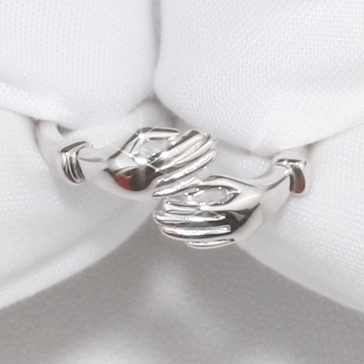 Hug Gesture Ring - S925 Silver Art Design Minimalist Halloween