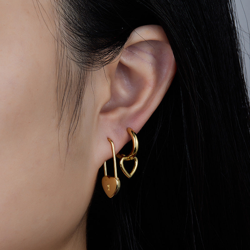 Heart Zircon Ear Cuffs - 925 Silver Stackable Trending Wholesale