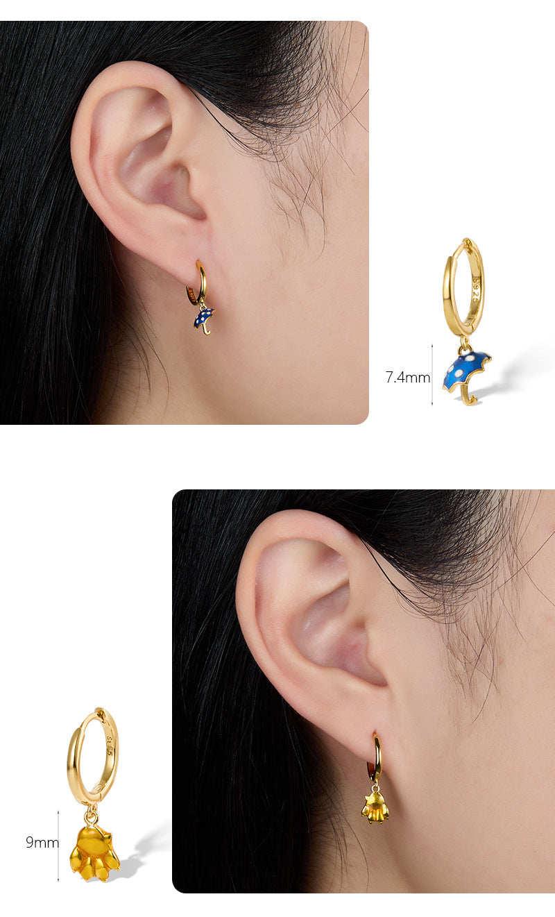 Vegetable Fruit Ear Cuffs - S925 Silver Halloween Pumpkin Batch