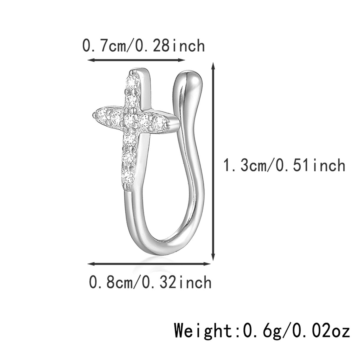 Star Nose Clip - 925 Silver Minimalist Light Luxury Unisex Jewelry