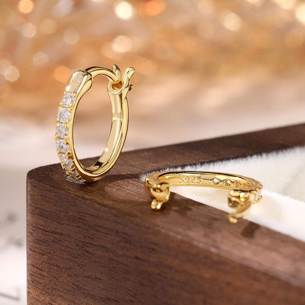 Colored Zircon Ear Cuffs - 925 Sterling Silver Niche Wholesale Jewelry