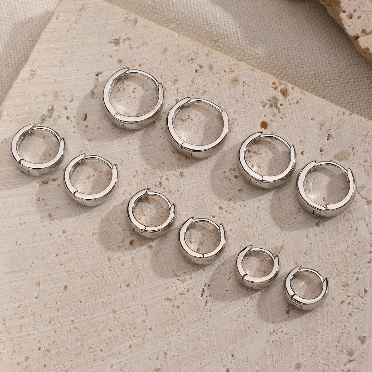 inimalist Hoop Ear Cuffs - 925 Silver Light Luxury Wholesale