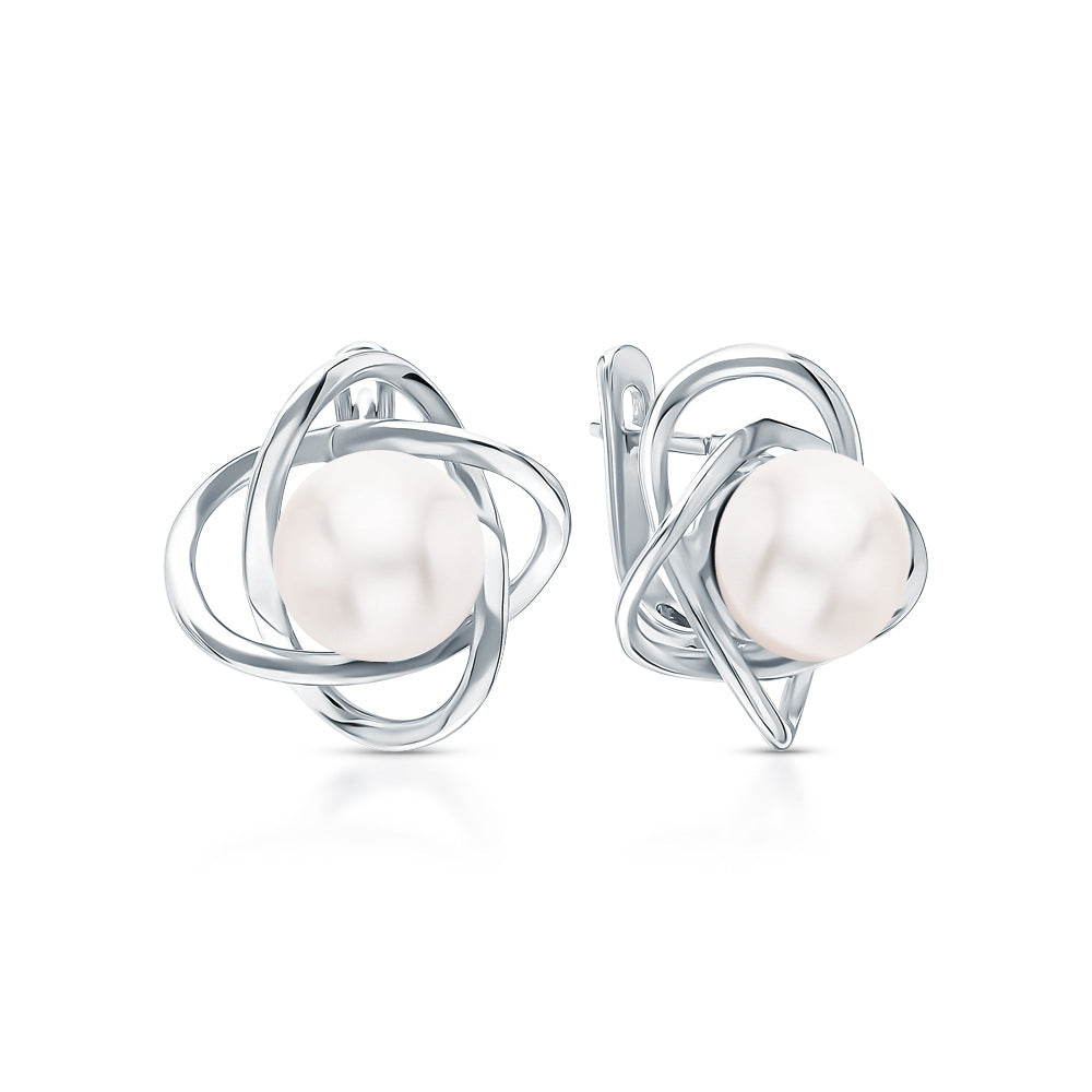 INS Light Luxury Pearl Set | 925 Silver Earrings, Ring, Necklace