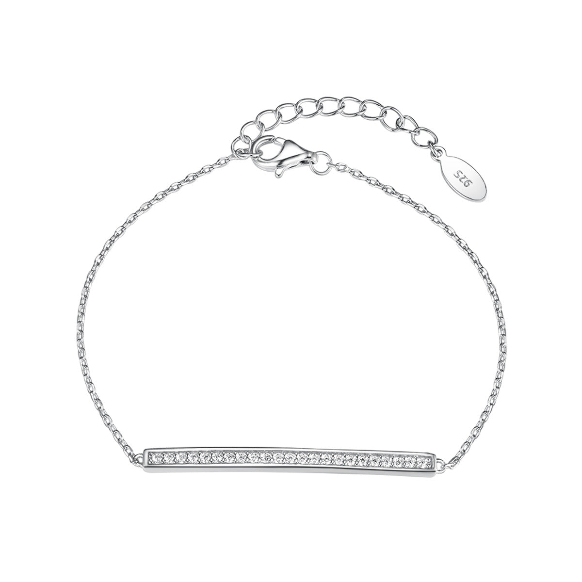 Bar Zircon Bracelet - 925 Silver Minimalist Light Luxury Wholesale