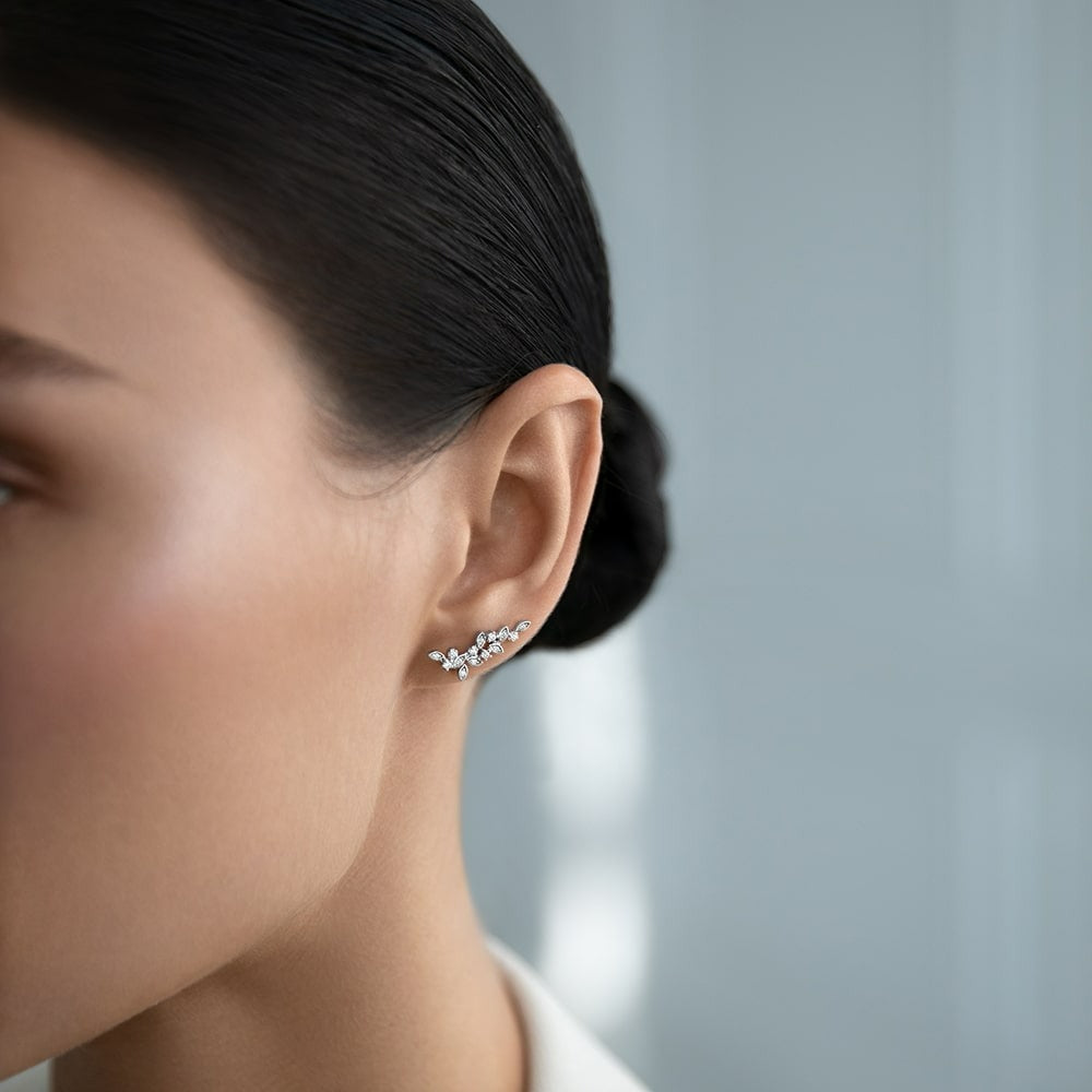 Leaf Pendant Necklace - 925 Silver Minimalist Light Luxury Choker