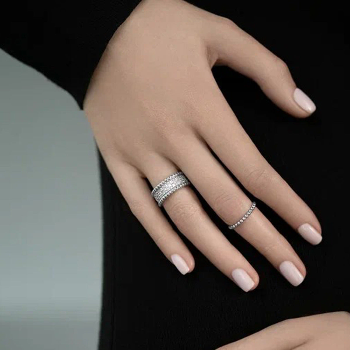 Geometric Puzzle Jewelry Set - S925 Silver Matching Earrings Ring Wholesale