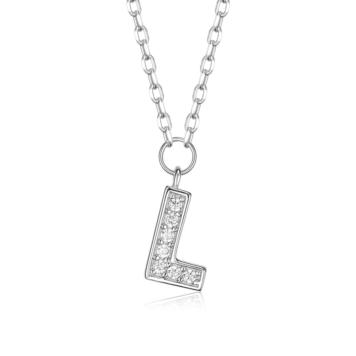 Custom Letter Necklace - 925 Silver Zircon Light Luxury Jewelry