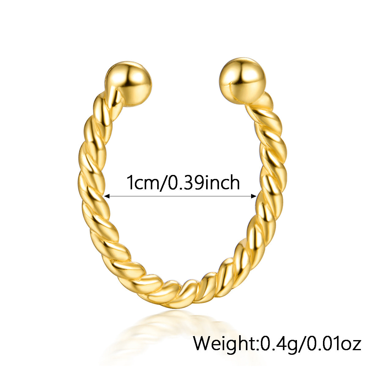 French Twist Ear Clips - 925 Silver No Piercing Earrings