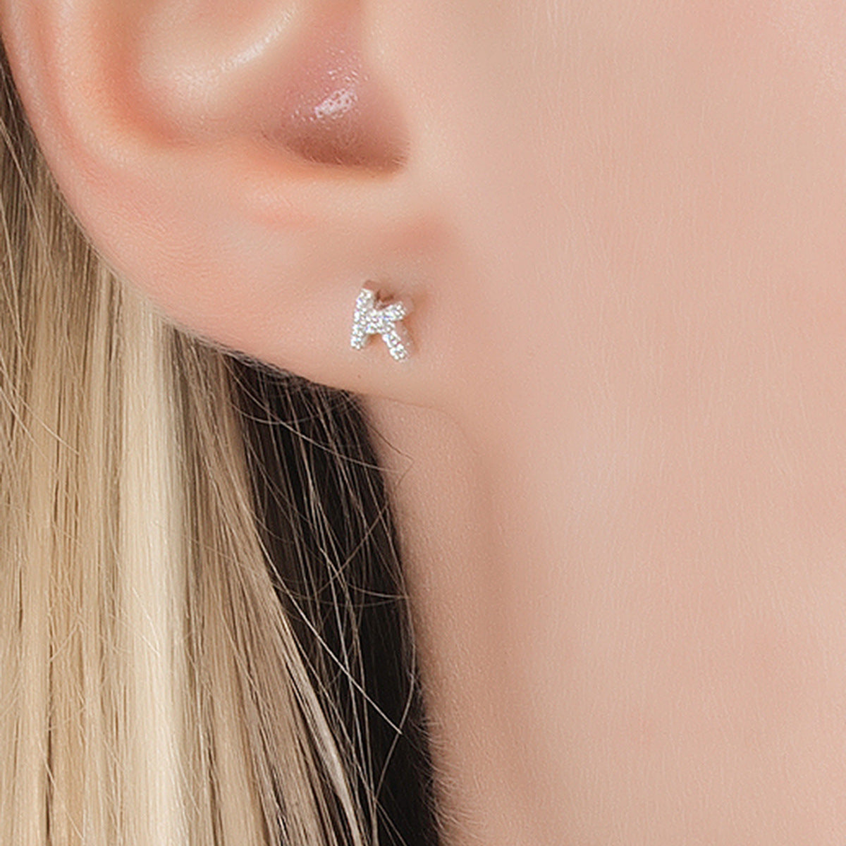 Alphabet Zircon Studs - 925 Silver Light Luxury Factory Wholesale