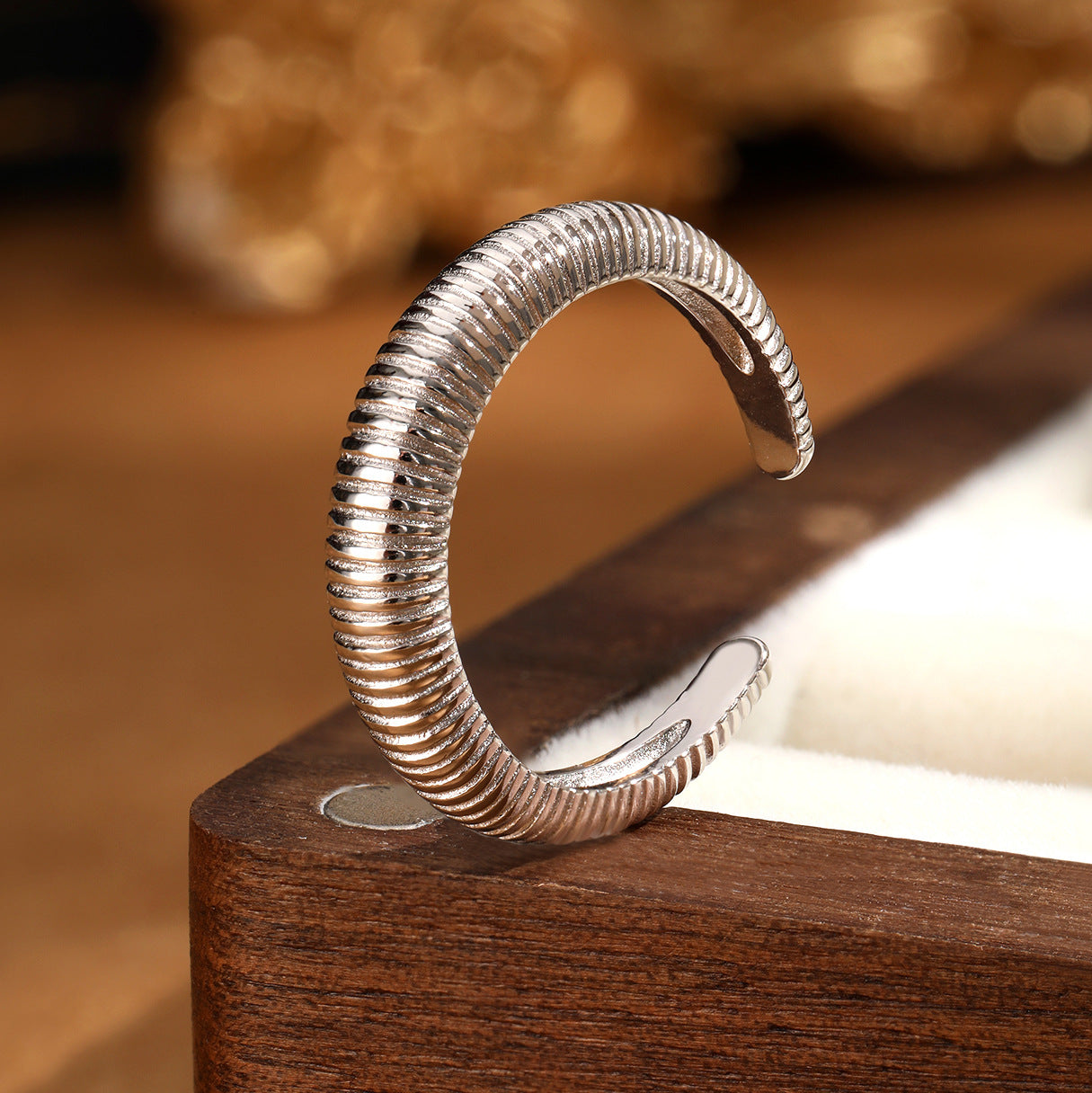 French Geometric Ring - S925 Silver Retro Minimalist Adjustable