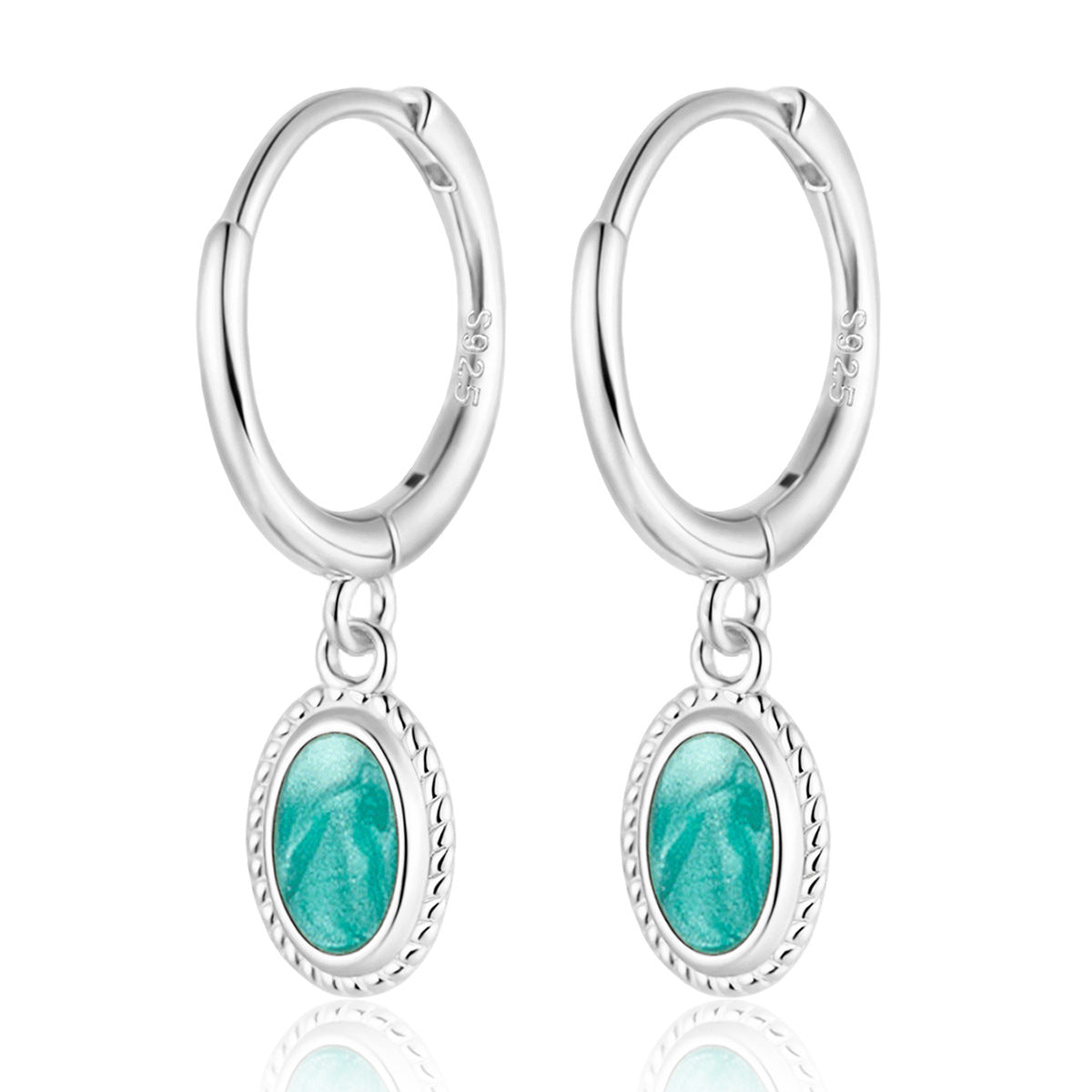 Asymmetric Opal Ear Cuffs - 925 Silver Enamel Drip Factory Direct