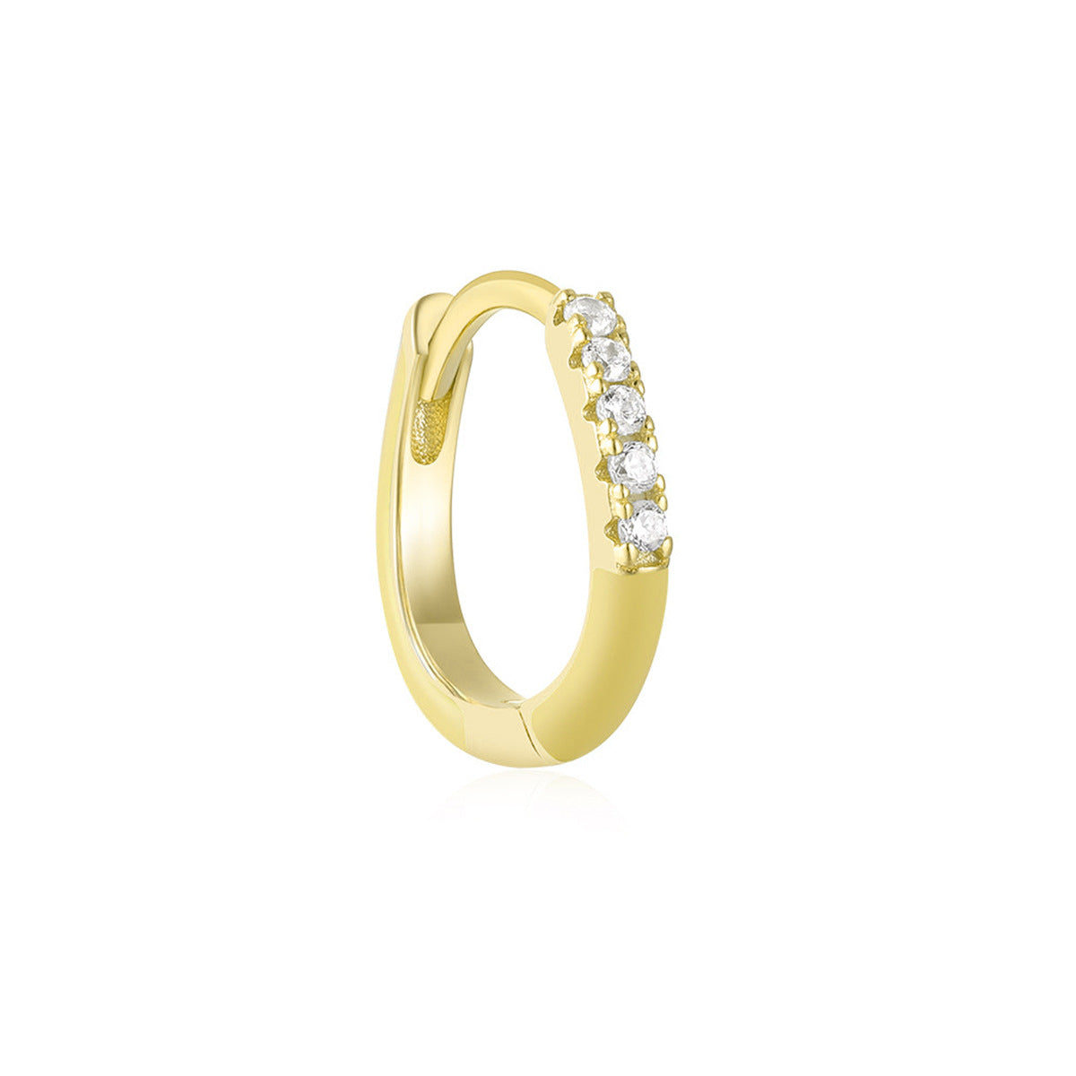 Single Color Drip Hoop - S925 Silver Dopamine Asymmetric Niche