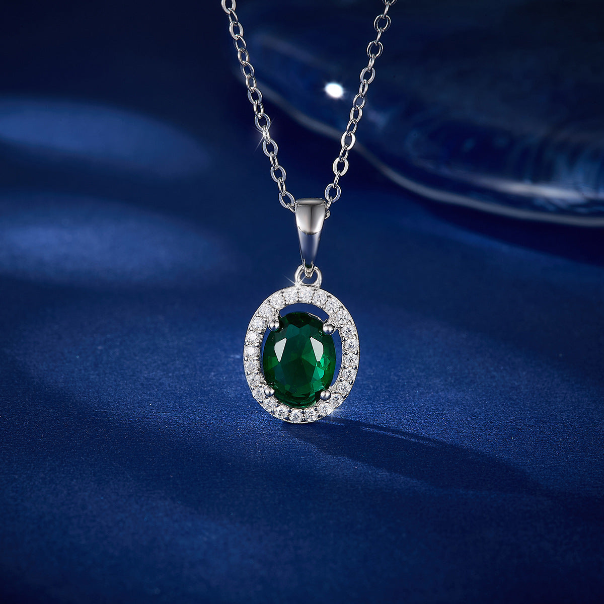 Oval Geometric Ear Cuffs & Necklace Set - S925 Sterling Silver Zircon Gift